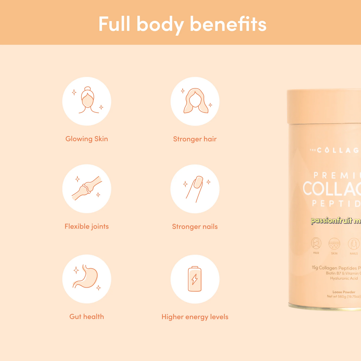 Collagen Powder - Passionfruit Mango