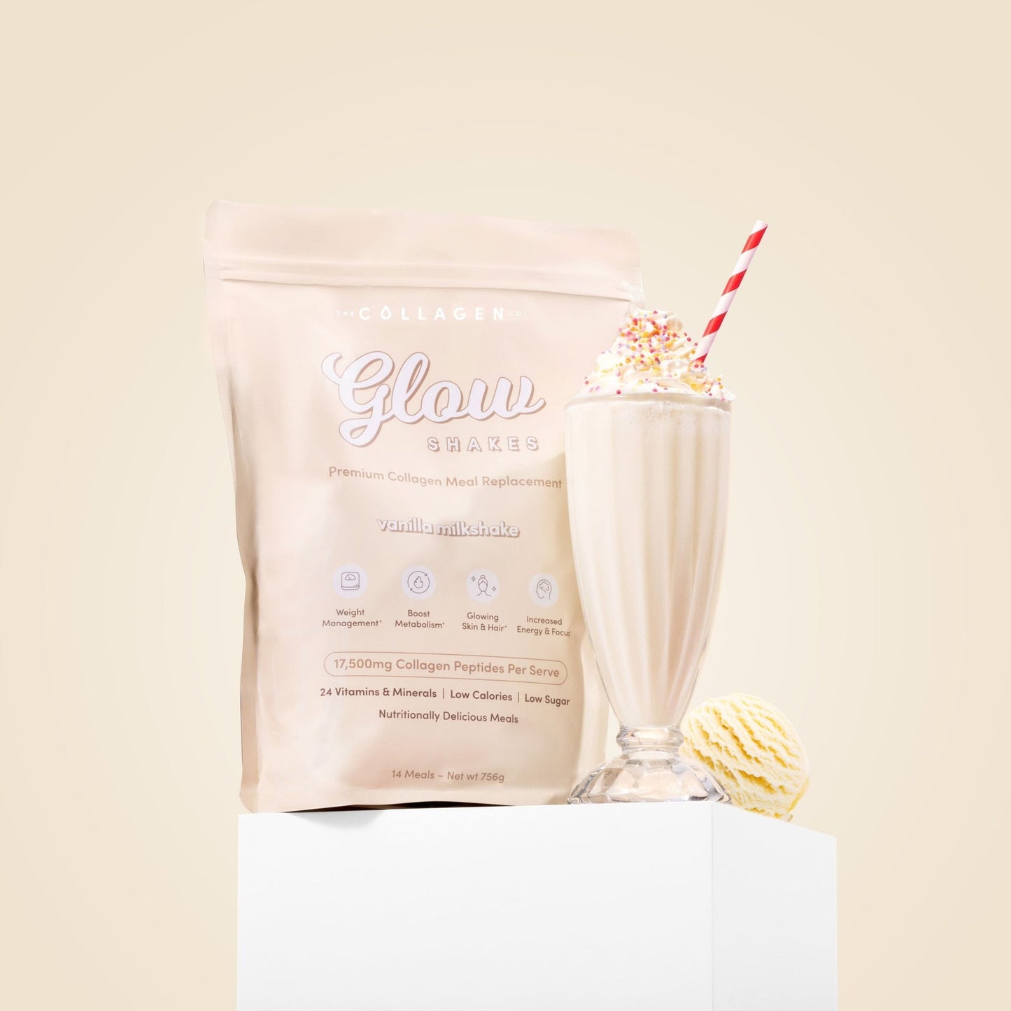 Collagen Glow Shake - Vanilla Milkshake